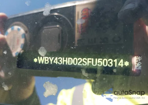 2025 BMW I4 Gran Coupe xDrive40 z USA, uszkodzony, nr VIN WBY43HD02SFU50314